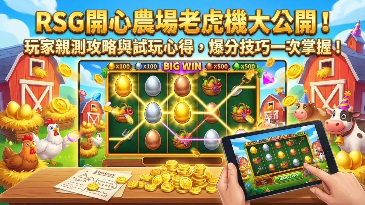 RSG開心農場老虎機大公開！玩家親測攻略與試玩心得，爆分技巧一次掌握！